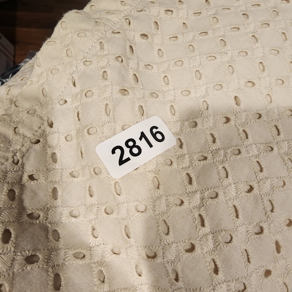 Loft women's cream casual Eyelet cotton shorts size 8 - Picture 10 of 10